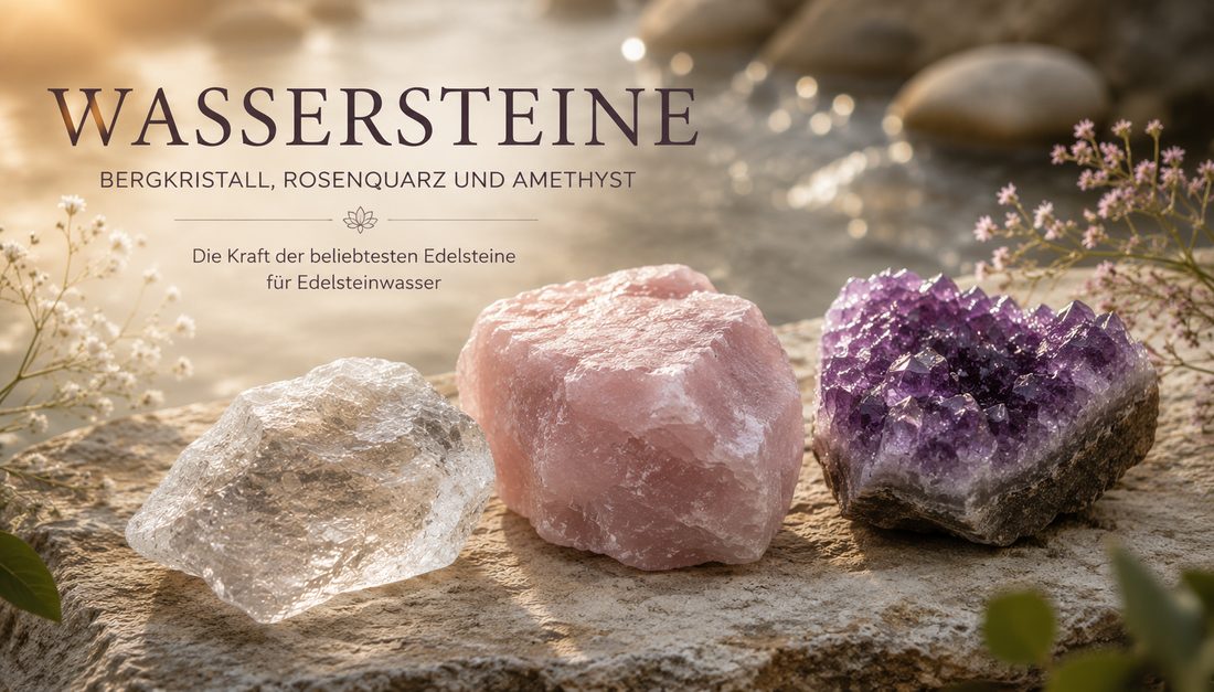 Wassersteine – Die Kraft von Bergkristall, Rosenquarz und Amethyst