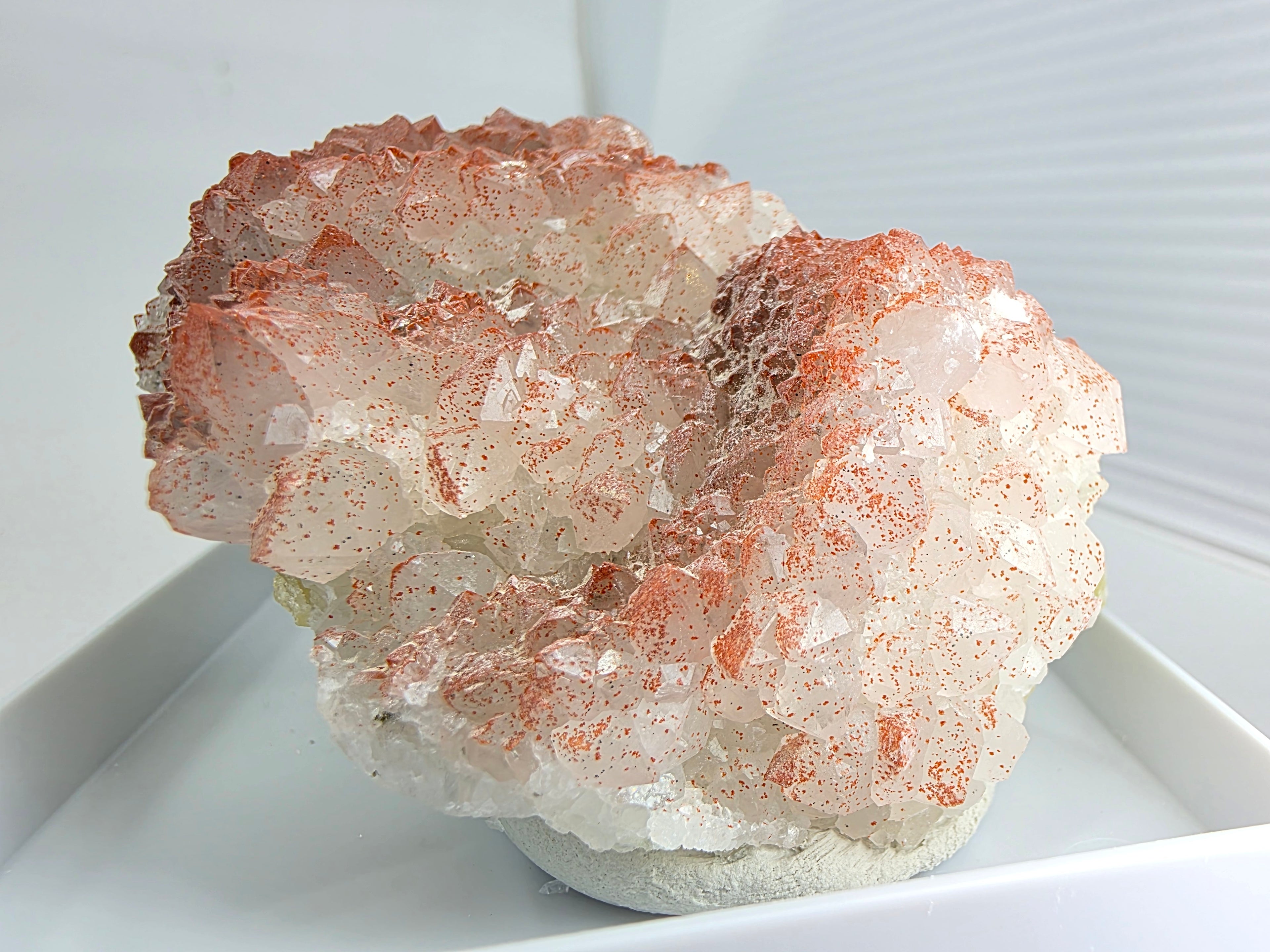 Quarz auf Fluorit 0,2 kg +/- 7x7x6 cm
