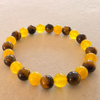 Tigerauge & Gelber Aventurin – handgefertigtes Reiki-Kugelarmband – limitierte Einzelstücke 8 mm