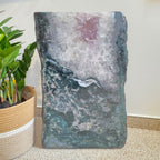 Amethyst auf Moosachat +/- 29 kg 45,5x27x10 cm