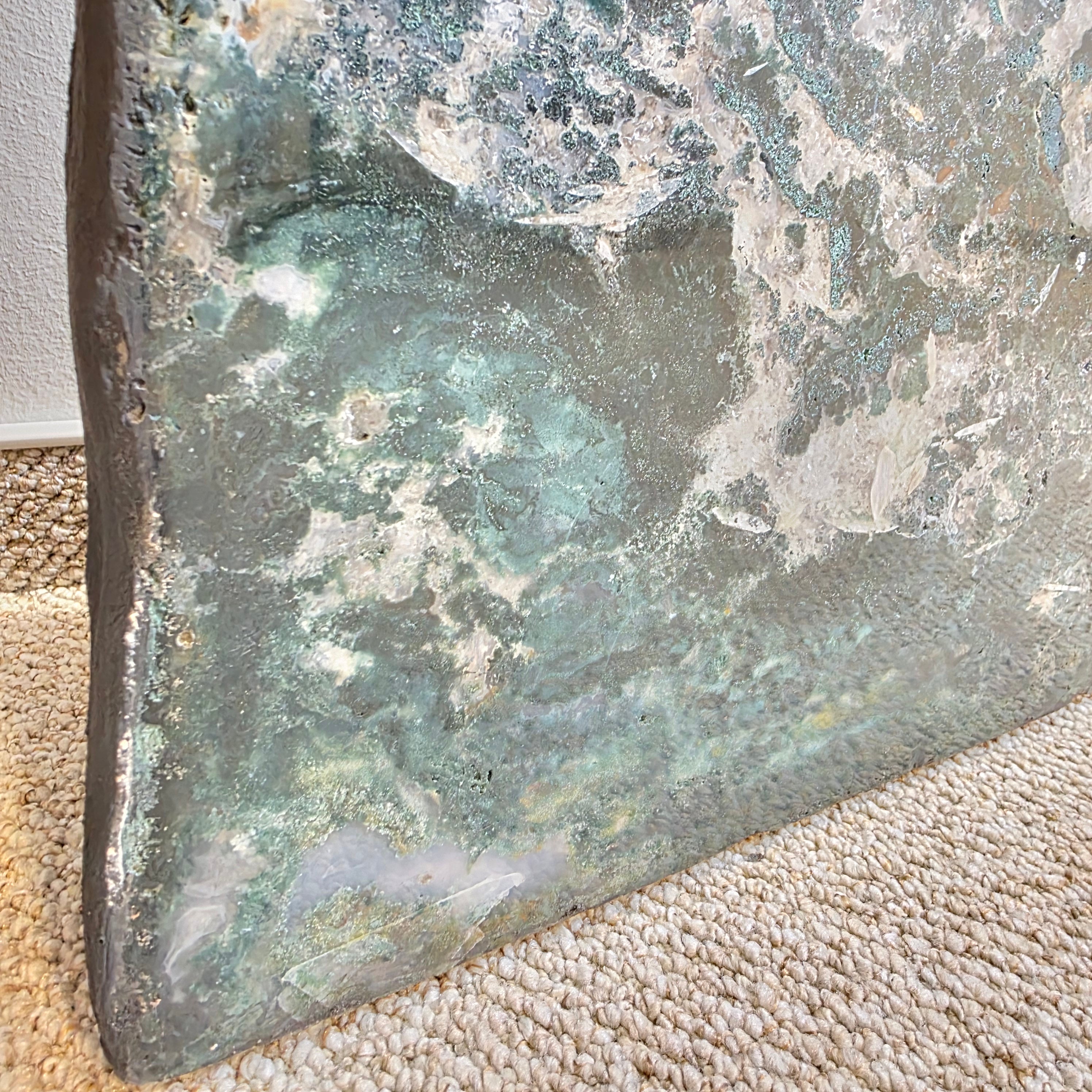 Amethyst auf Moosachat +/- 29 kg 45,5x27x10 cm