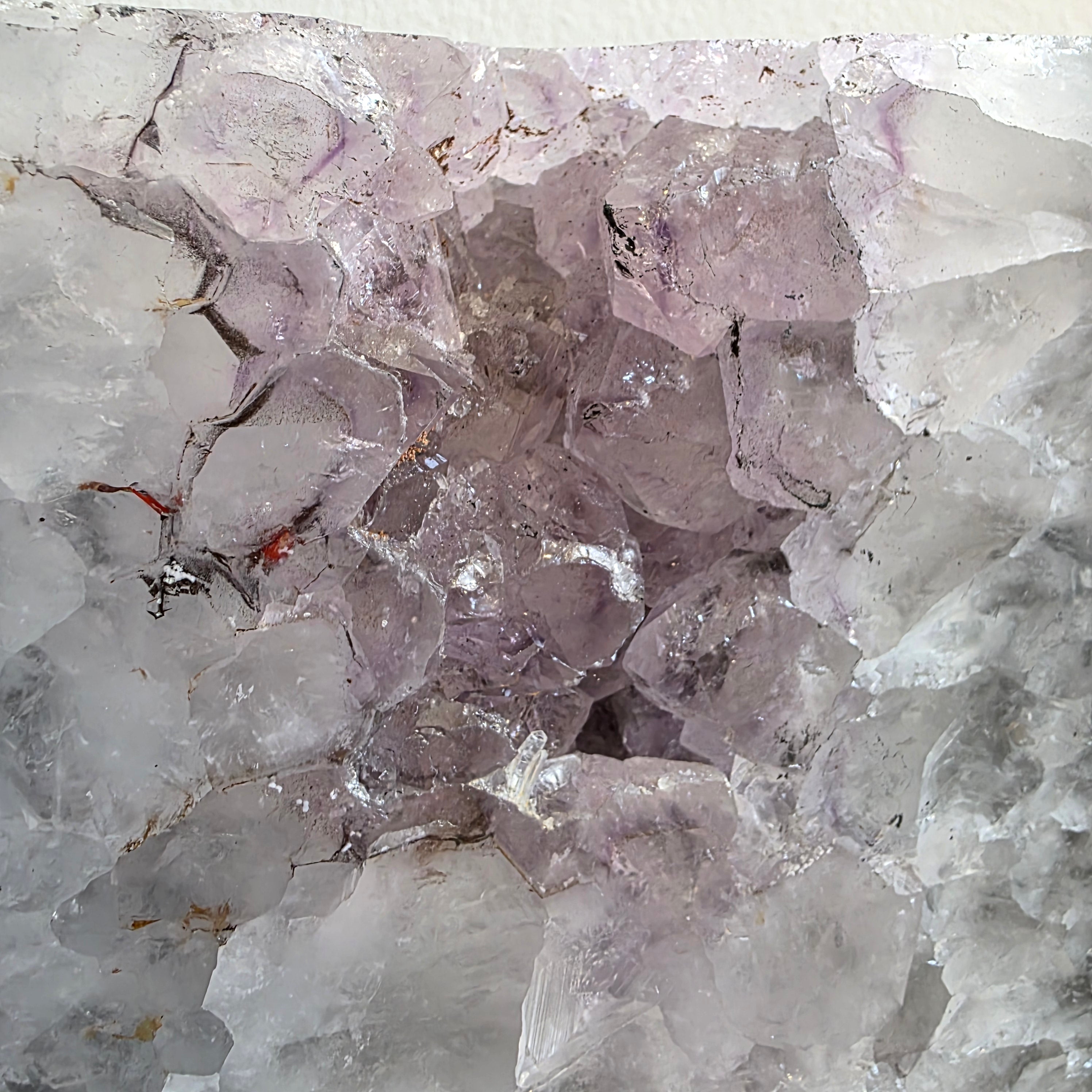 Amethyst auf Moosachat +/- 29 kg 45,5x27x10 cm