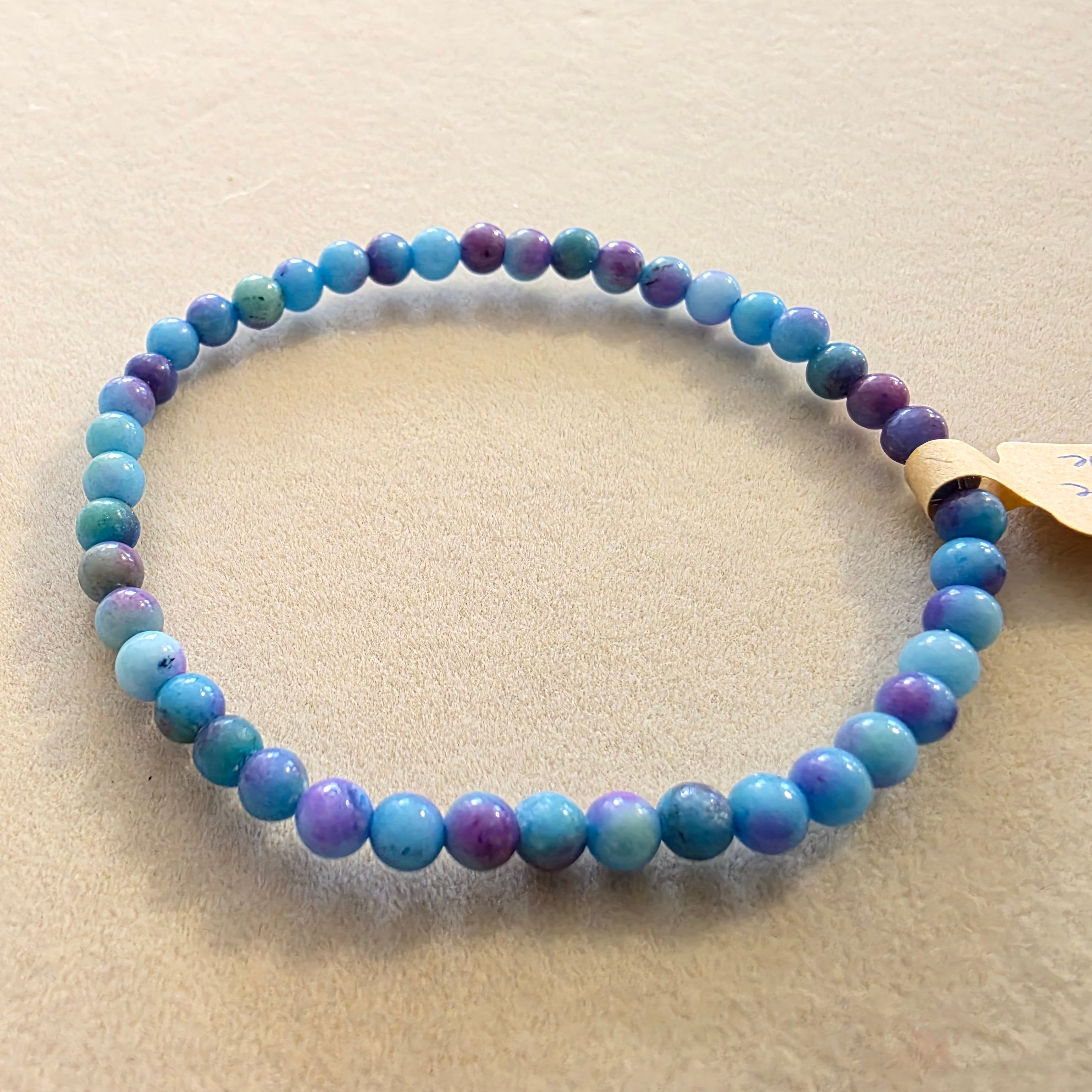 Jade (multicolor) – handgefertigtes Reiki-Kugelarmband in verschiedenen Größen
