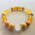 Palo Santo, gelber Aventurin & Citrin – handgefertigtes Reiki-Kugelarmband +/- 4–6 mm