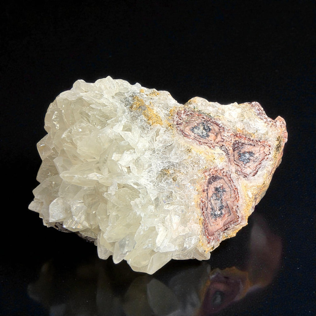Hyalith auf Feldspat 0,1 kg +/- 7x4x3 cm