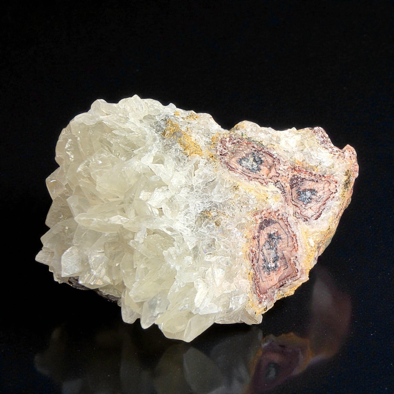 Hyalith auf Feldspat 0,1 kg +/- 7x4x3 cm