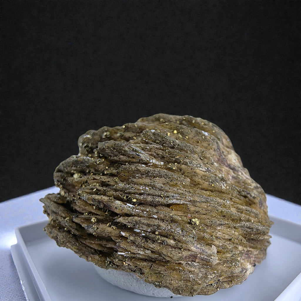 Chalkopyrit auf Baryt 0,055 kg +/- 4x3x2 cm