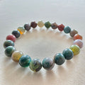 Achat Kugelarmband 8 mm in warmen Erdtönen