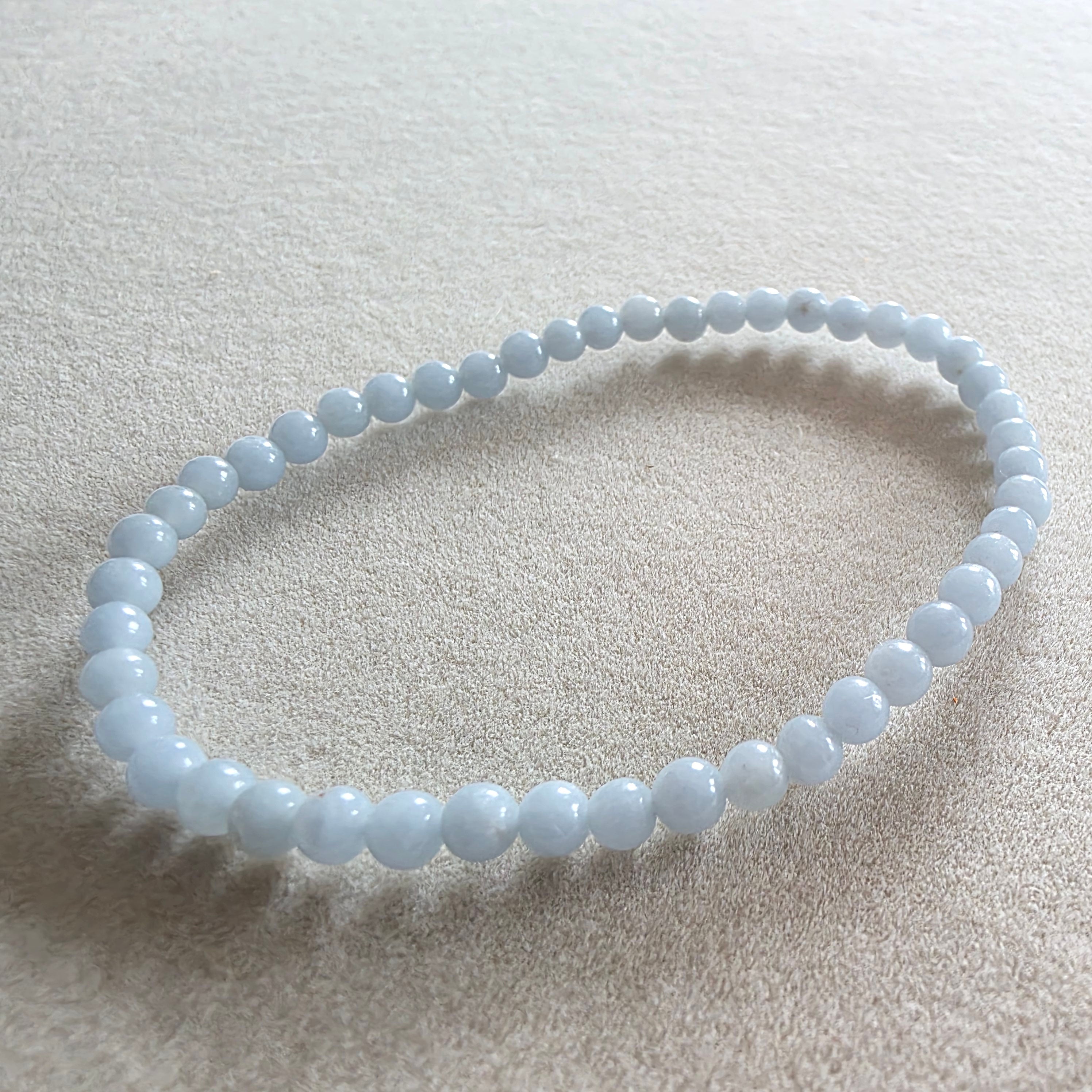 Angelit (Anhydrit) Kugelarmband 4 mm