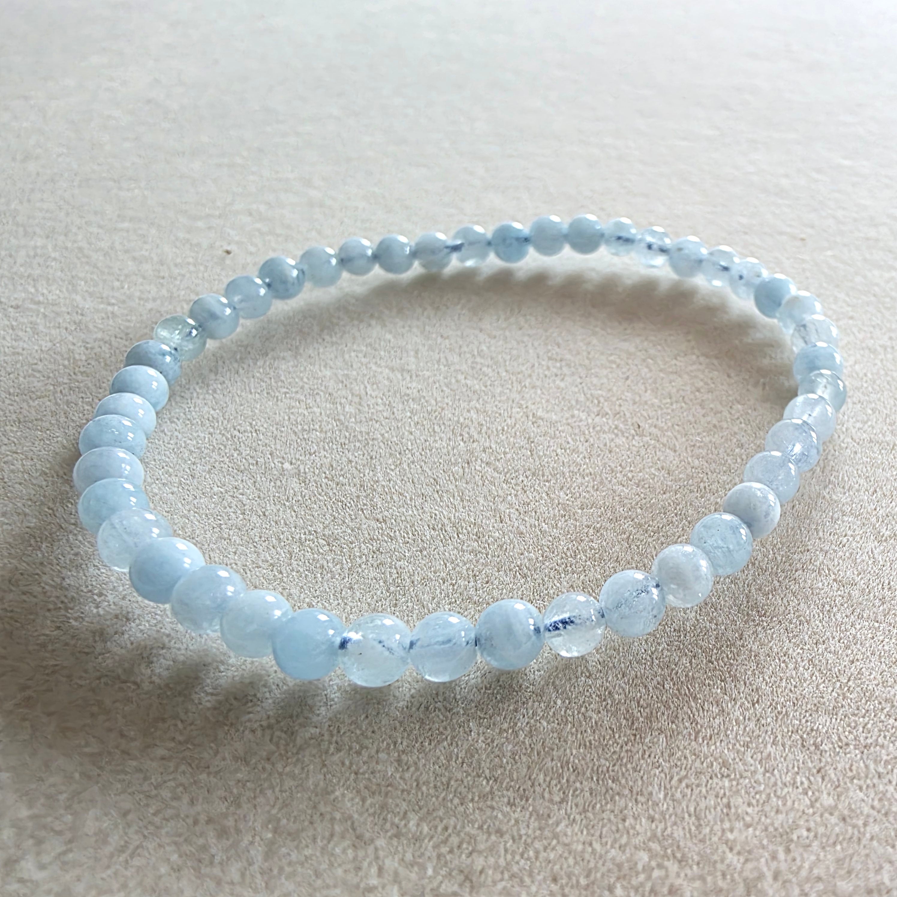 Aquamarin Kugelarmband in verschiedenen Größen