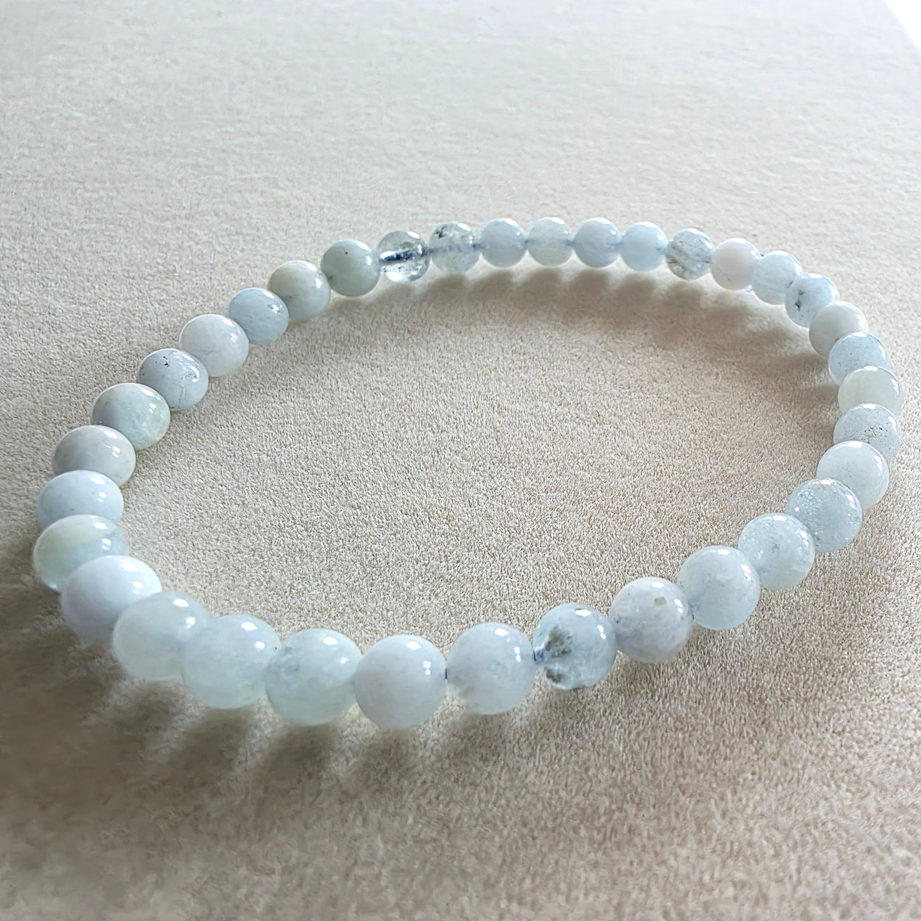 Aquamarin Kugelarmband in verschiedenen Größen