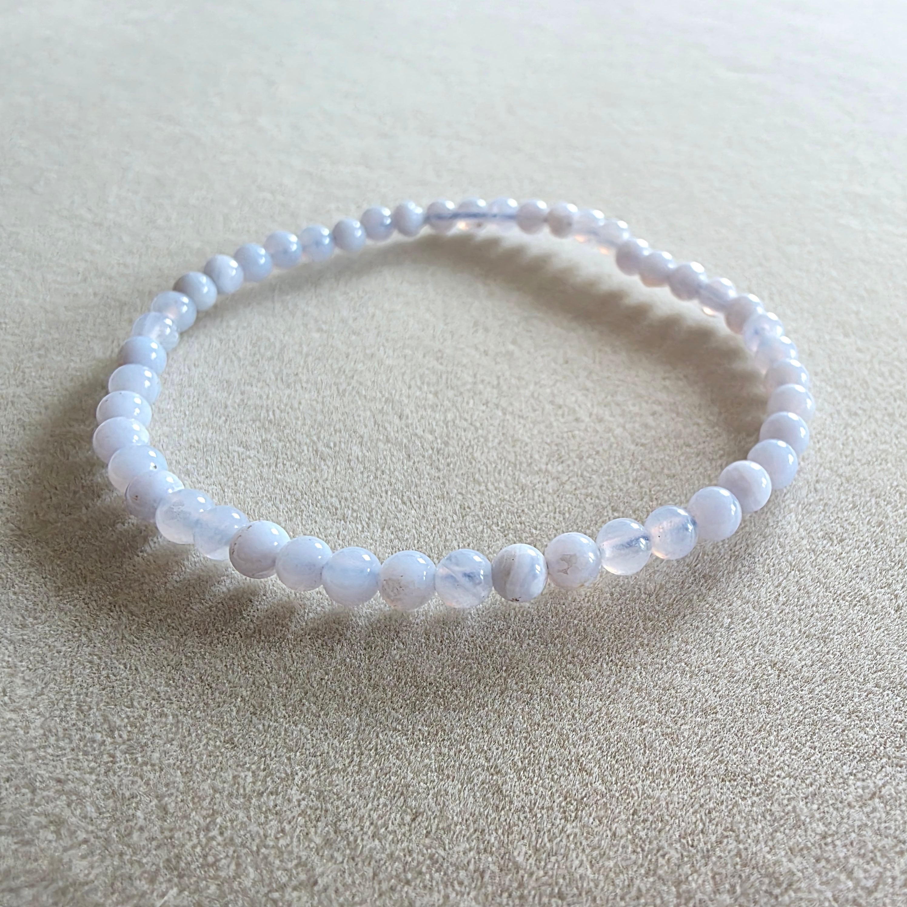 Aquamarin Kugelarmband 4 mm