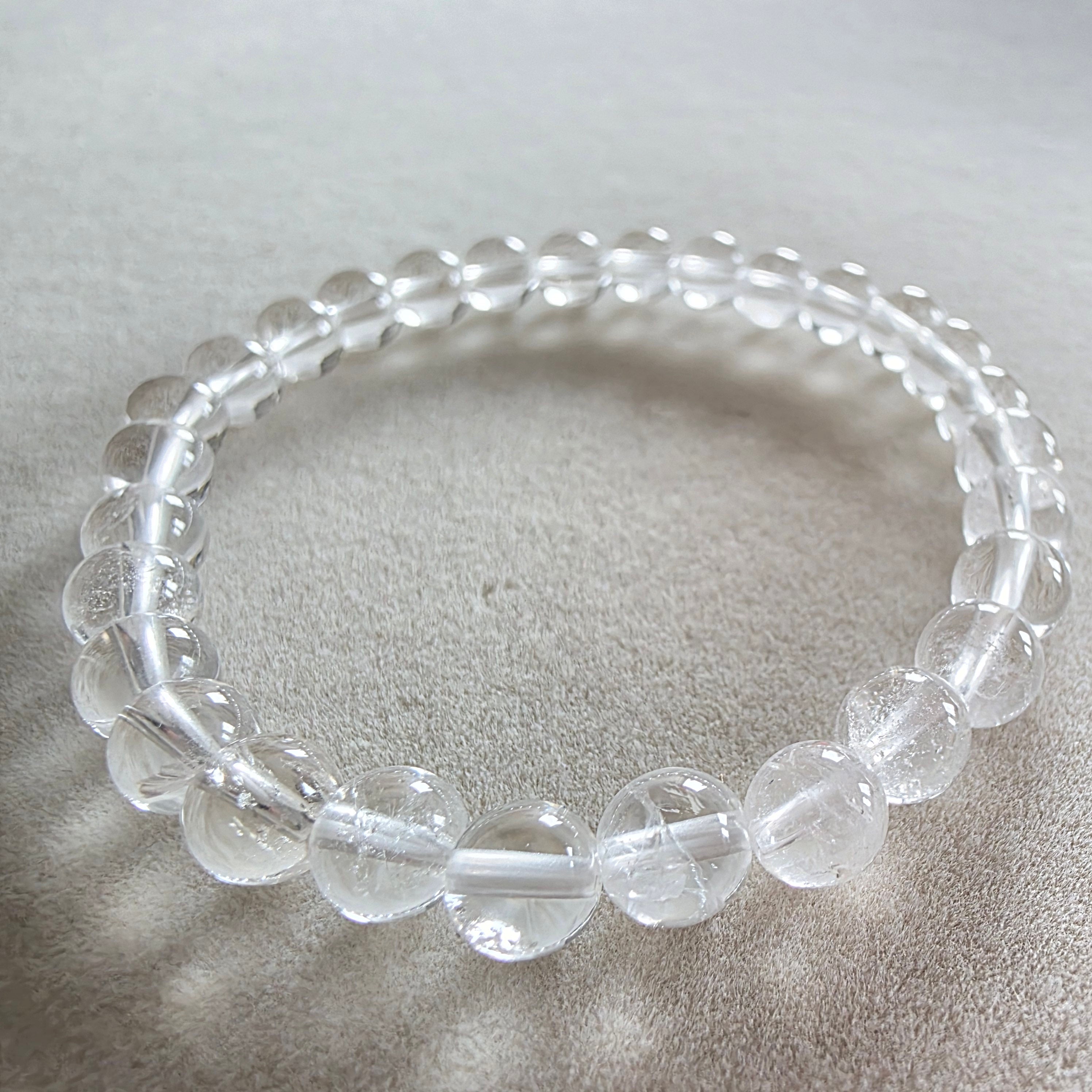 Bergkristall Kugelarmband in verschiedenen Variationen