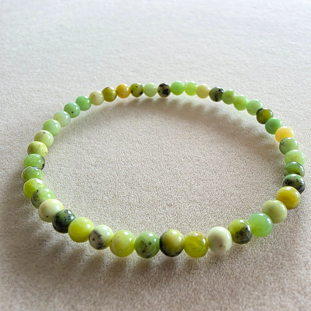 Chrysopras Lemon Kugelarmband in verschiedenen Größen