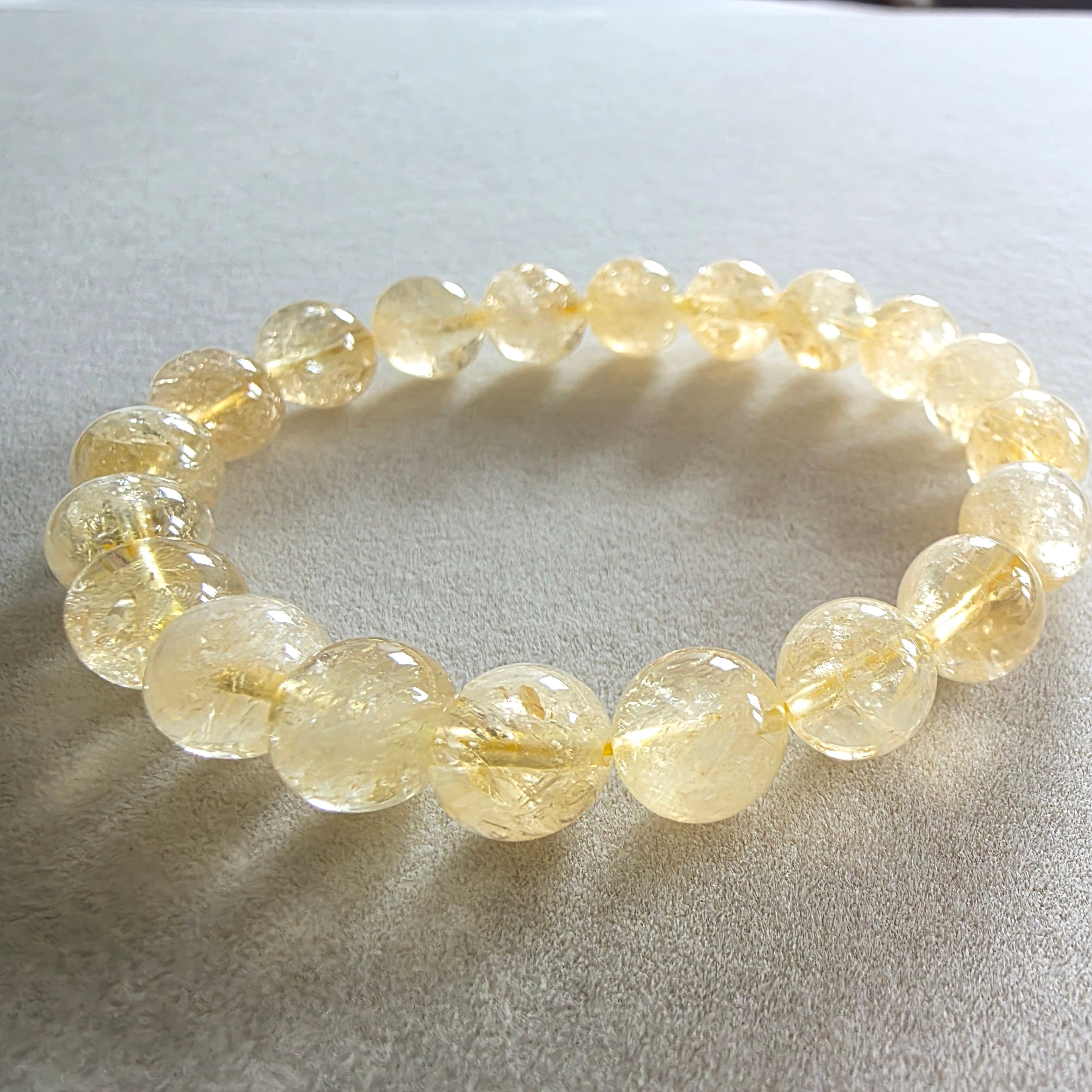 Citrin Kugelarmband 10 mm