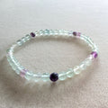 Fluorit Kugelarmband 4 mm bunt