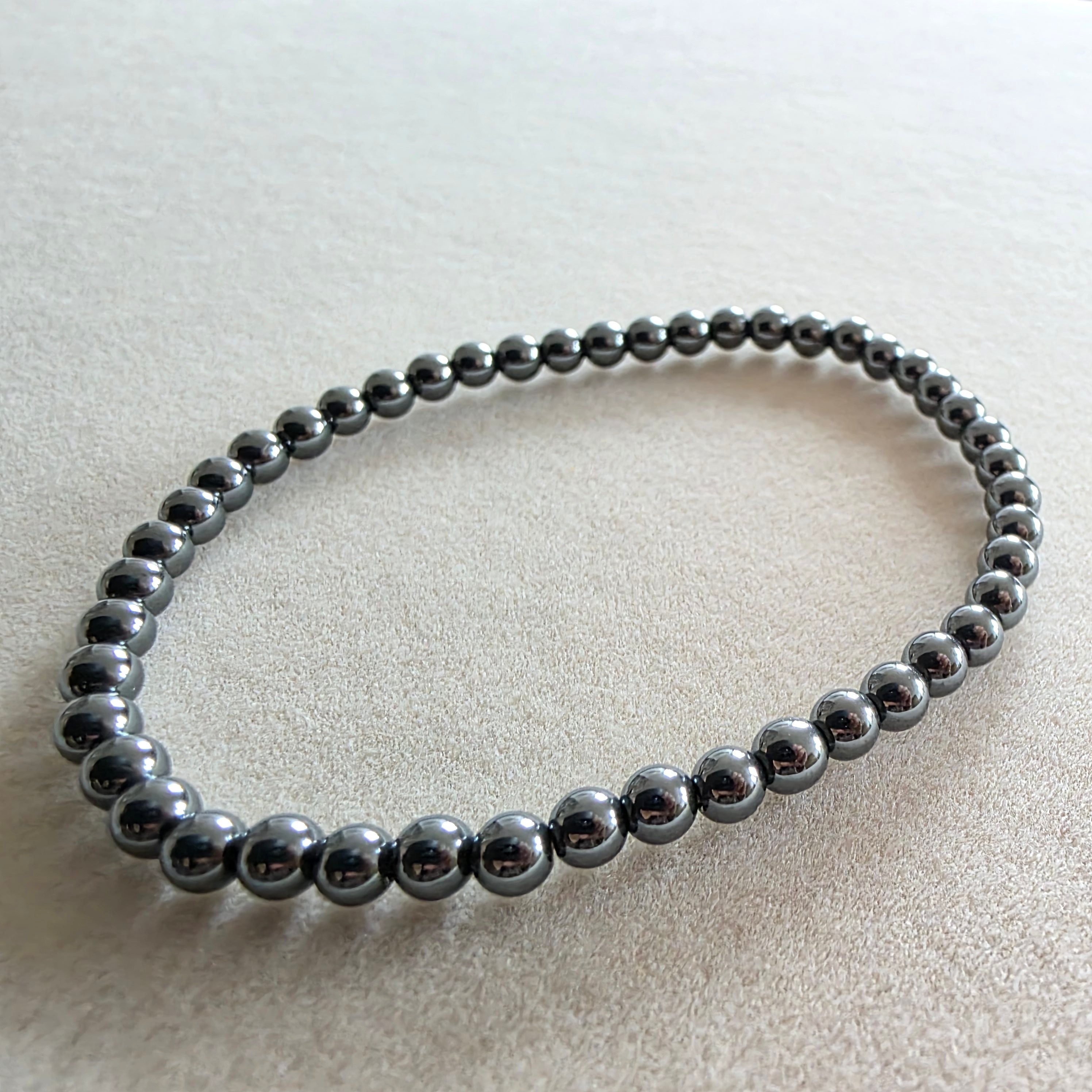 Hämatit Kugelarmband 4 mm