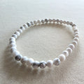 Howlith Kugelarmband 4 mm