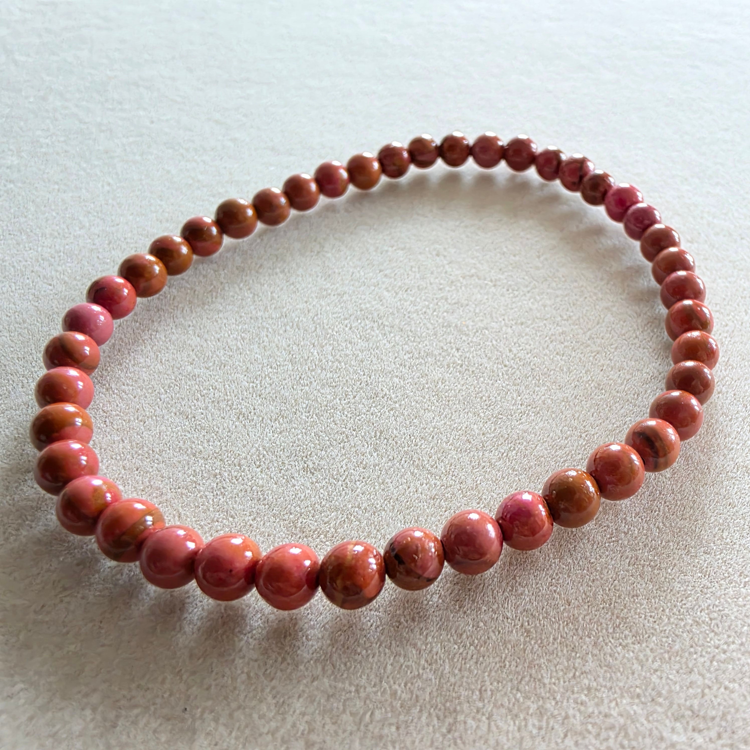 Jaspis rot Kugelarmband 4 mm