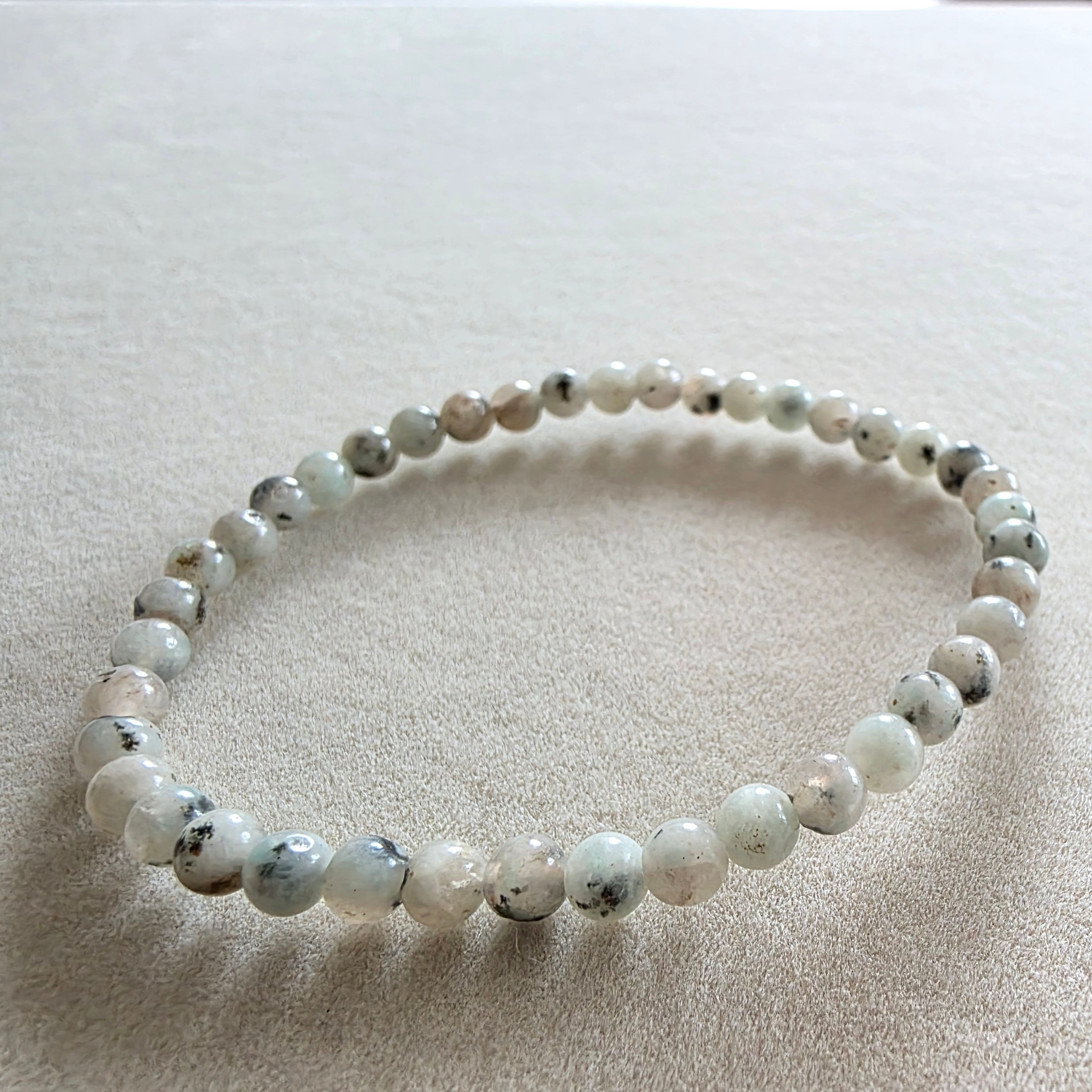 Kiwijaspis Kugelarmband 4 mm