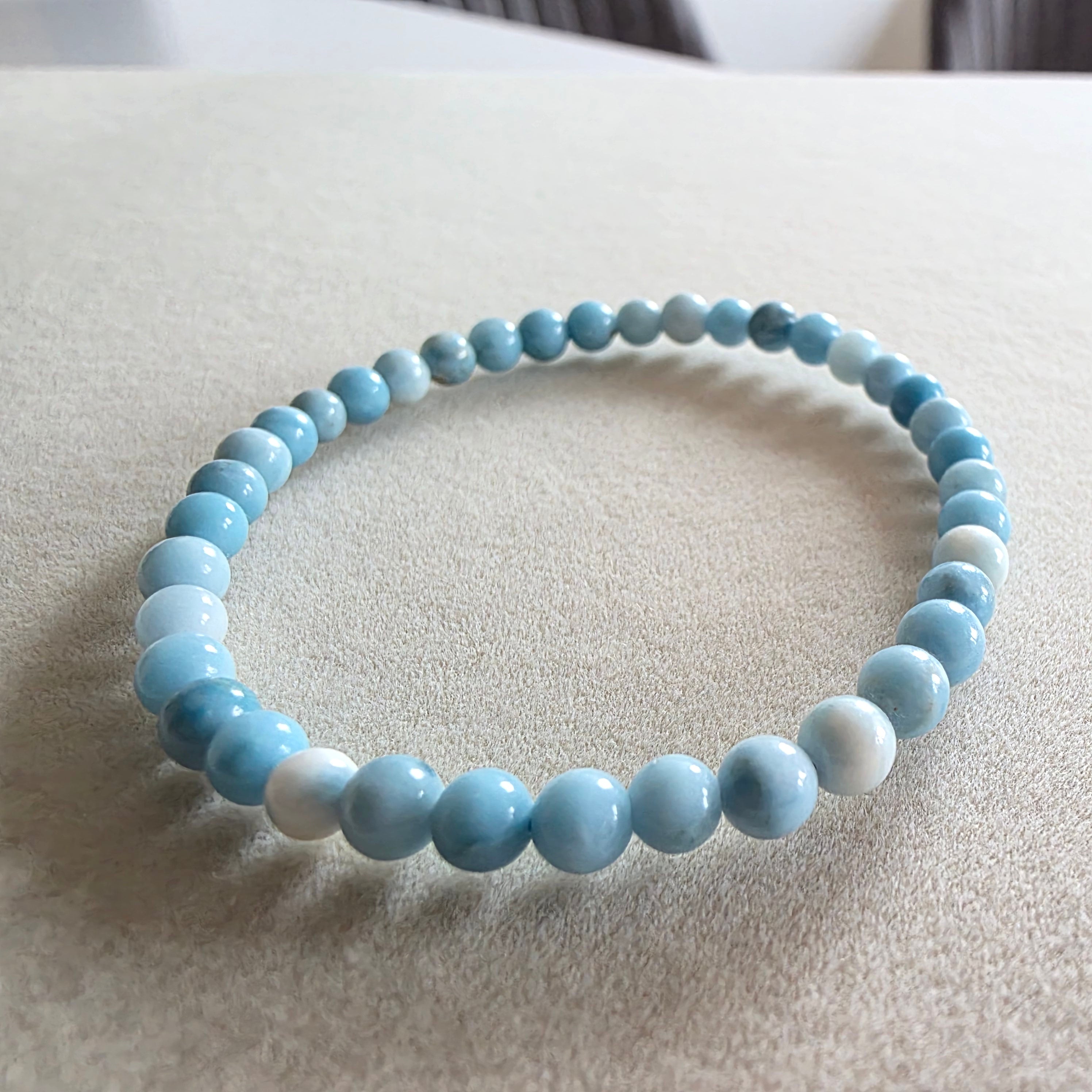 Larimar Kugelarmband 4 mm