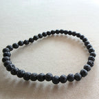 Lavastein Kugelarmband in verschiedenen Größen 4mm-10mm