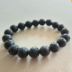 Lavastein Kugelarmband in verschiedenen Größen 4mm-10mm