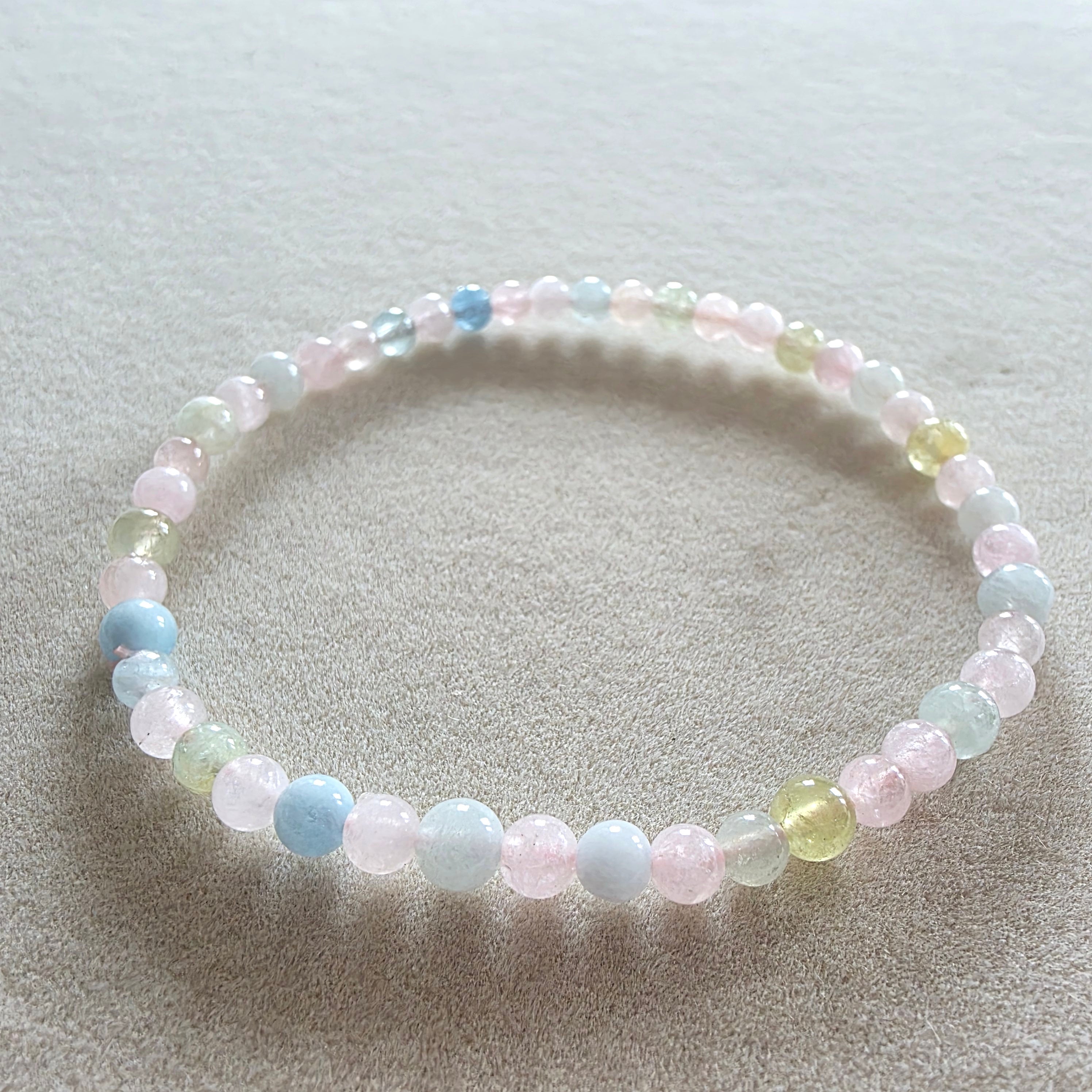 Morganit Kugelarmband 4 mm