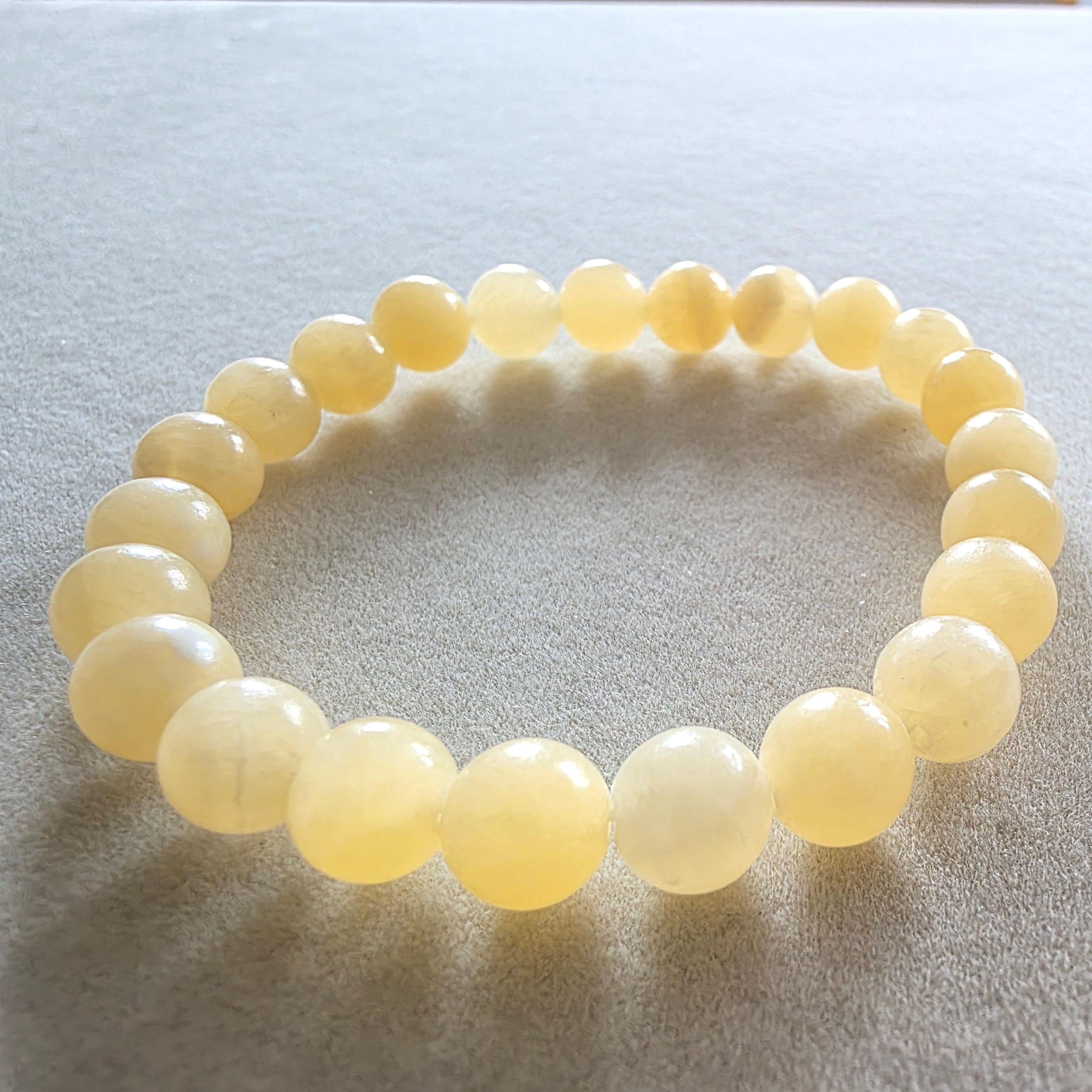 Orangencalcit Kugelarmband matt - verschiedene Größen