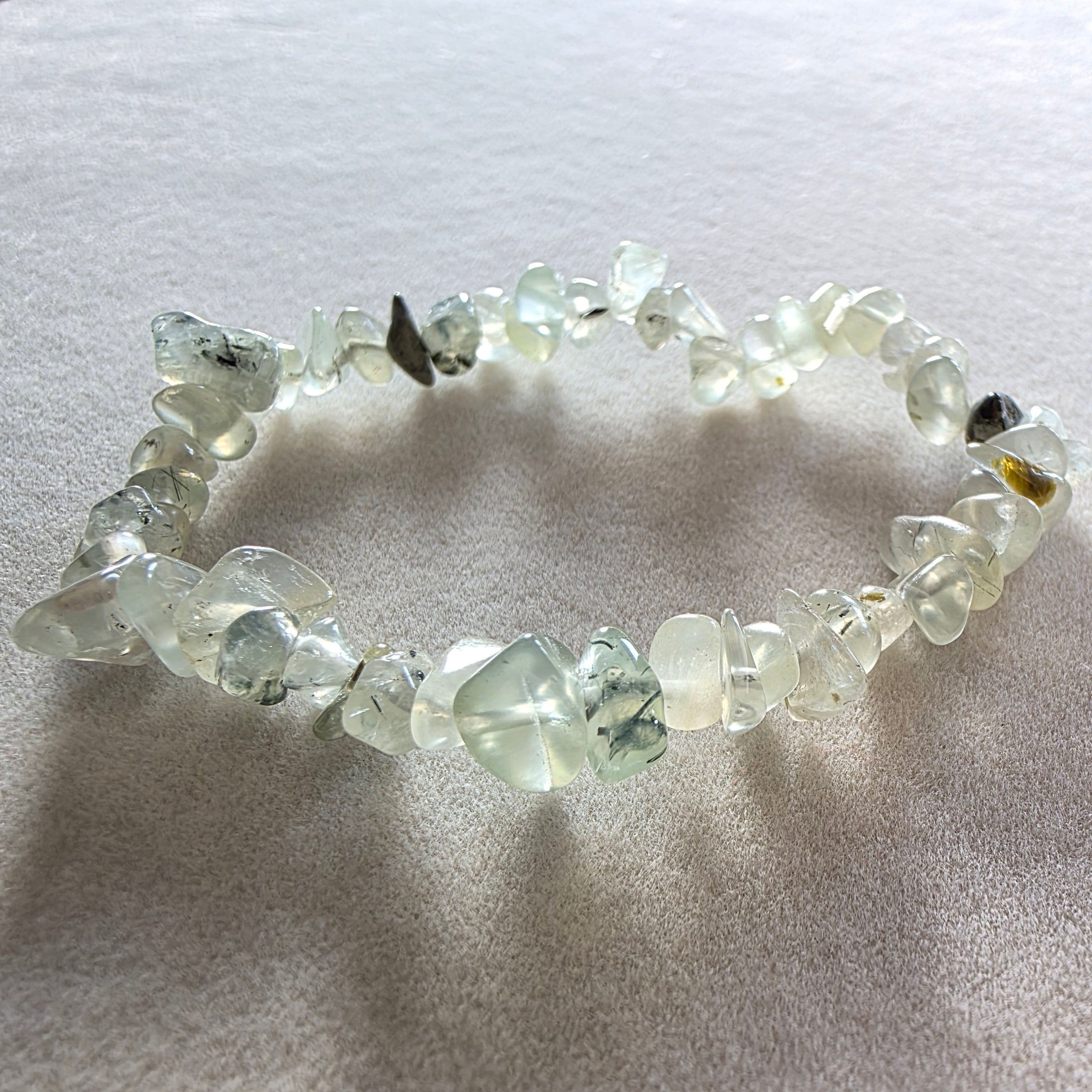 Prehnit Splitterarmband