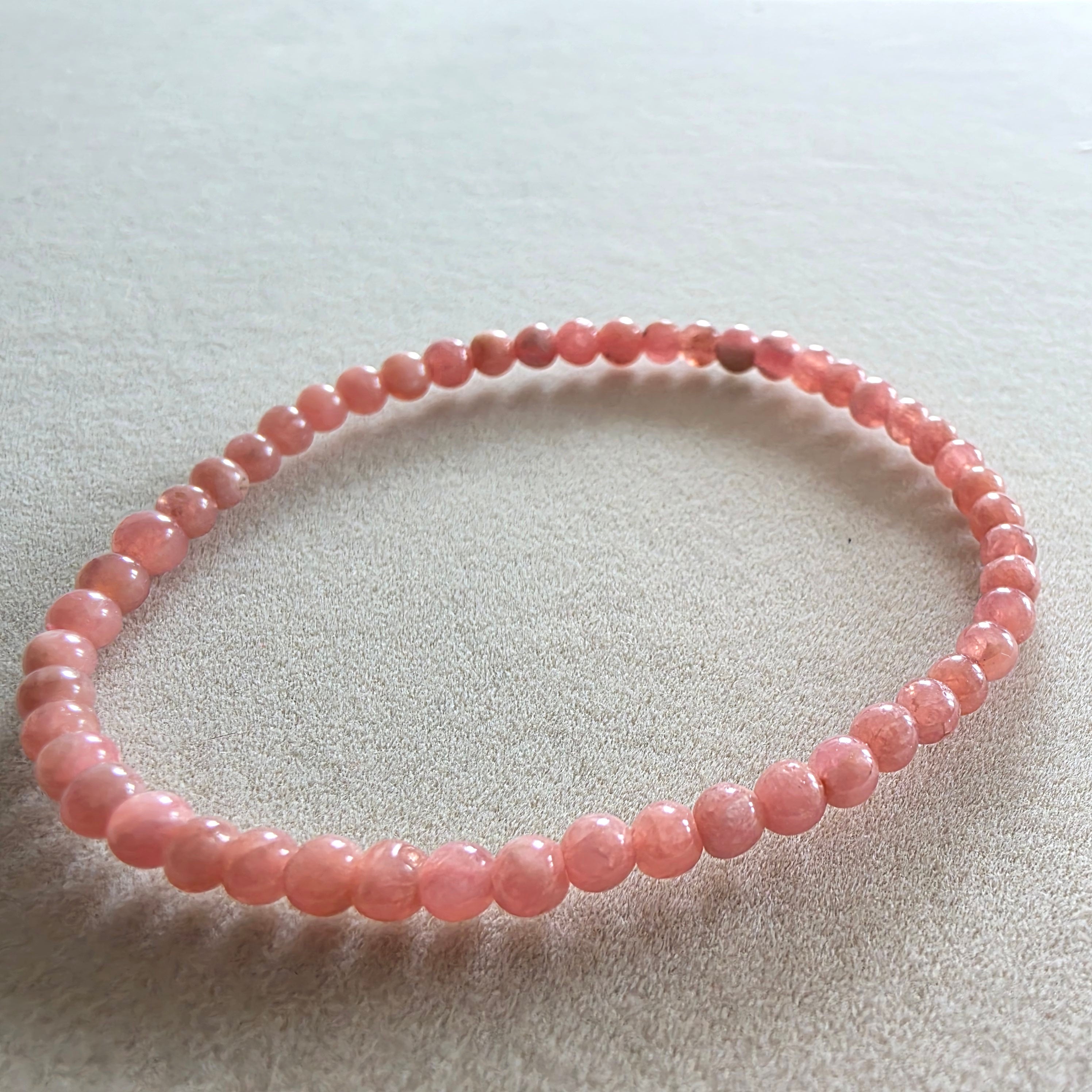 Rhodochrosit Kugelarmband 3–3,5 mm
