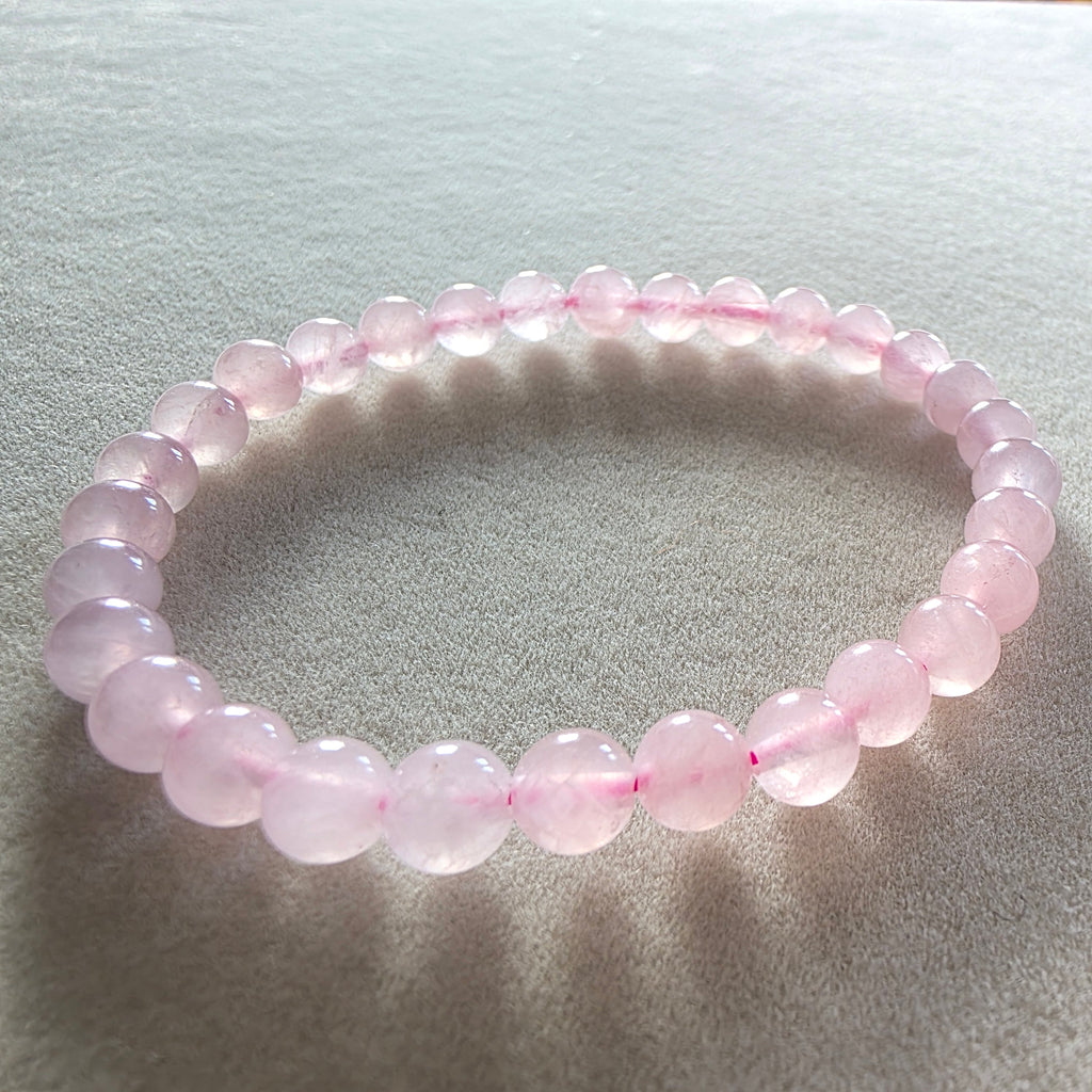 Rosenquarz Kugelarmband in verschiedenen Größen 4mm-12mm