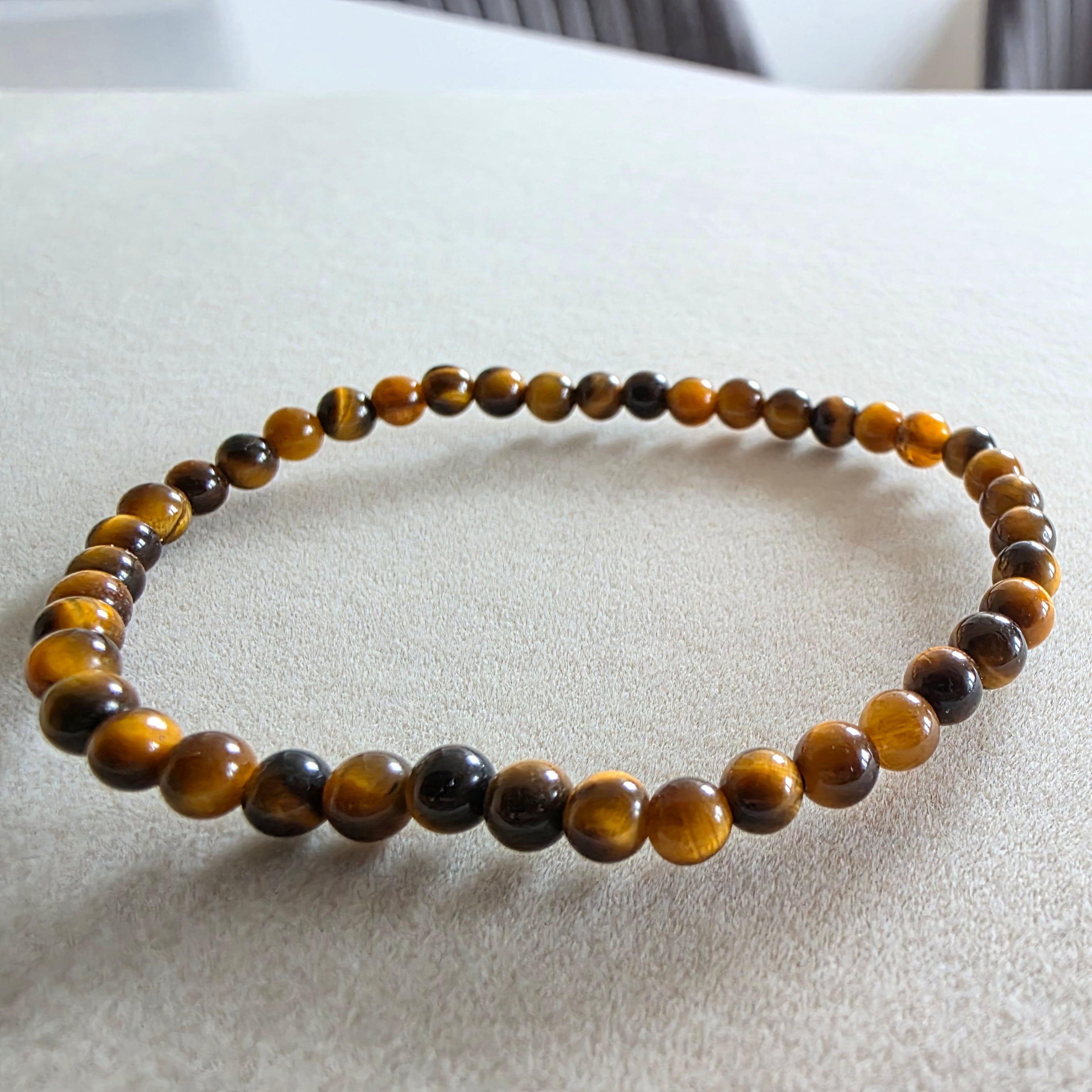 Tigerauge Kugelarmband 4 mm