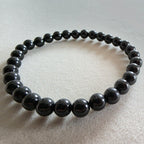 Turmalin schwarz / Schörl Kugelarmband in verschiedenen Größen
