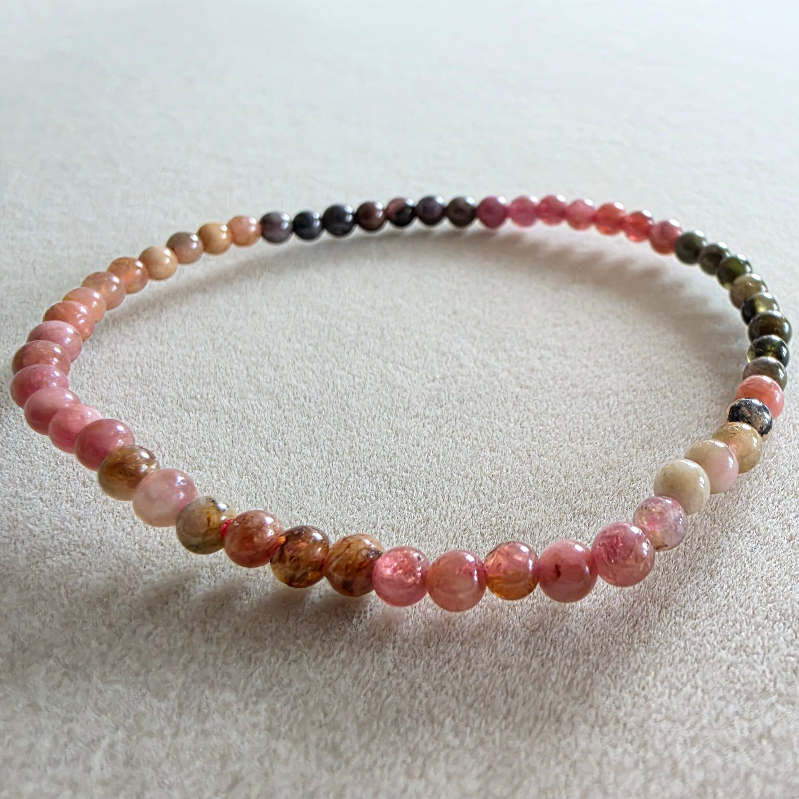 Turmalin bunt Kugelarmband in verschiedenen Größen